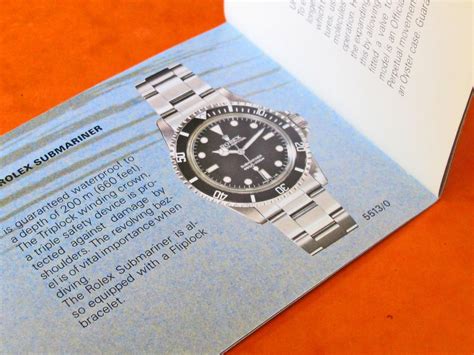 rolex booklet submariner